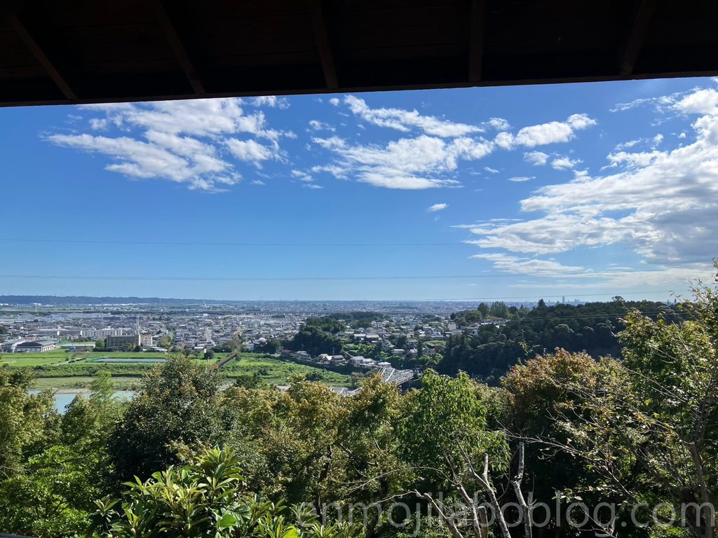 鳥羽山城の展望台からの眺め