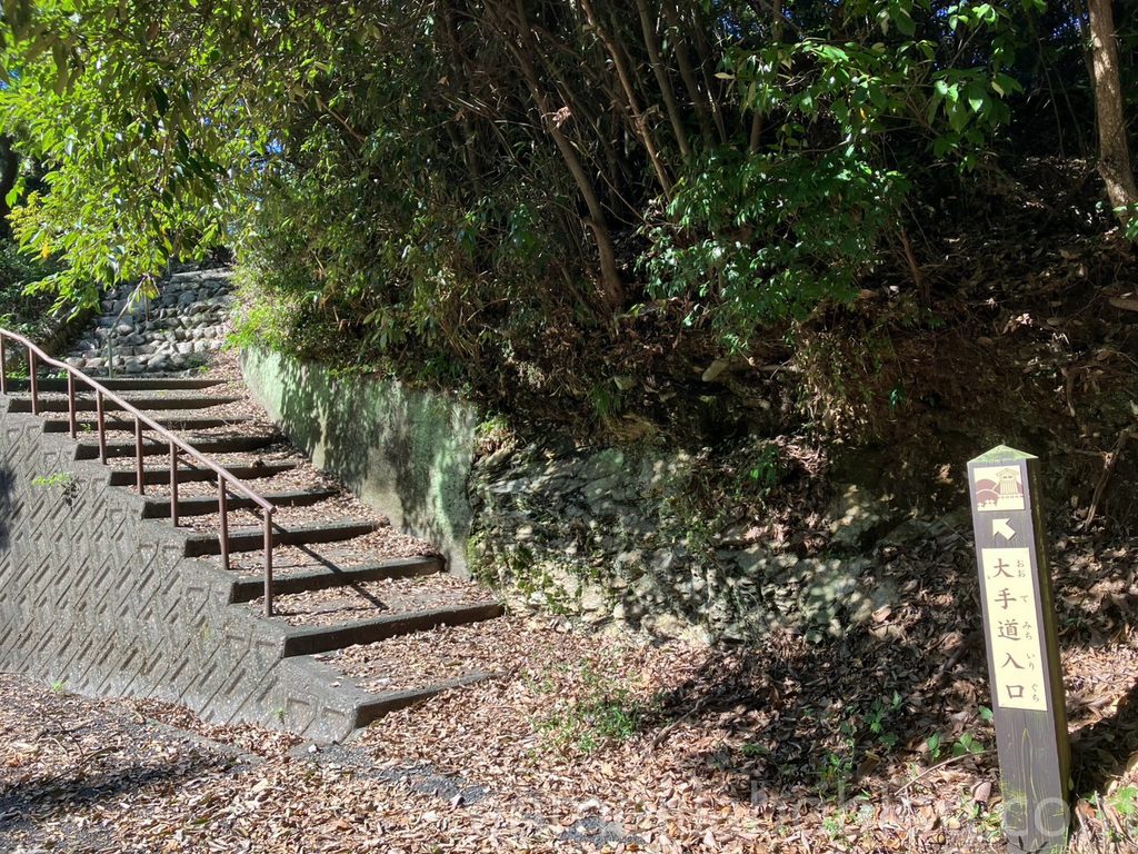 鳥羽山城の大手道